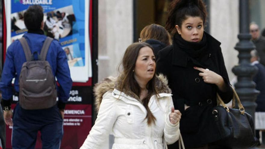 Estampa otoñal de la calle Larios de Málaga.