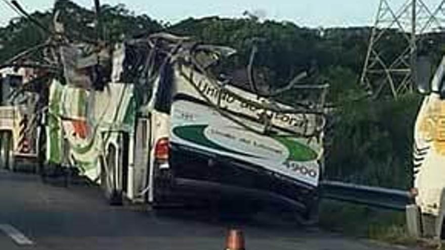 Mueren en Brasil 18 estudiantes al volcar un autobús