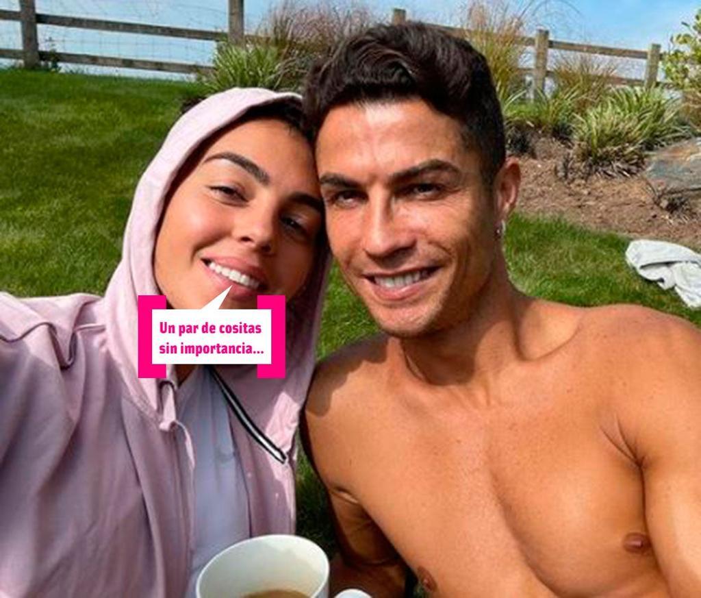 Georgina Rodríguez y Cristiano Ronaldo en una foto de Instagram