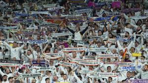 La afición del Madrid, en el último duelo de Champions ante el City