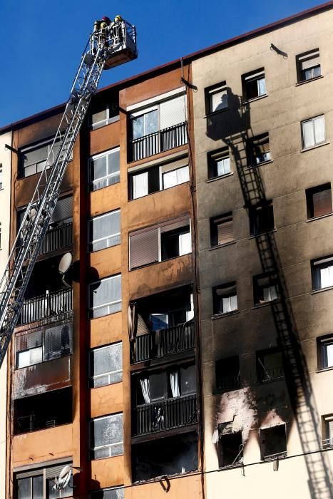 Incendi d'un edifici a Badalona