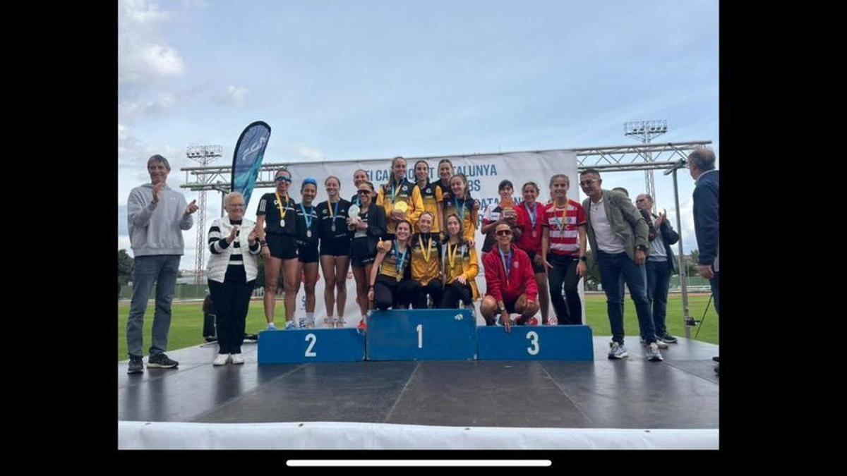 L'equip femení del CA Igualada, campiones de Catalunya de Cros absolutes i Sub23
