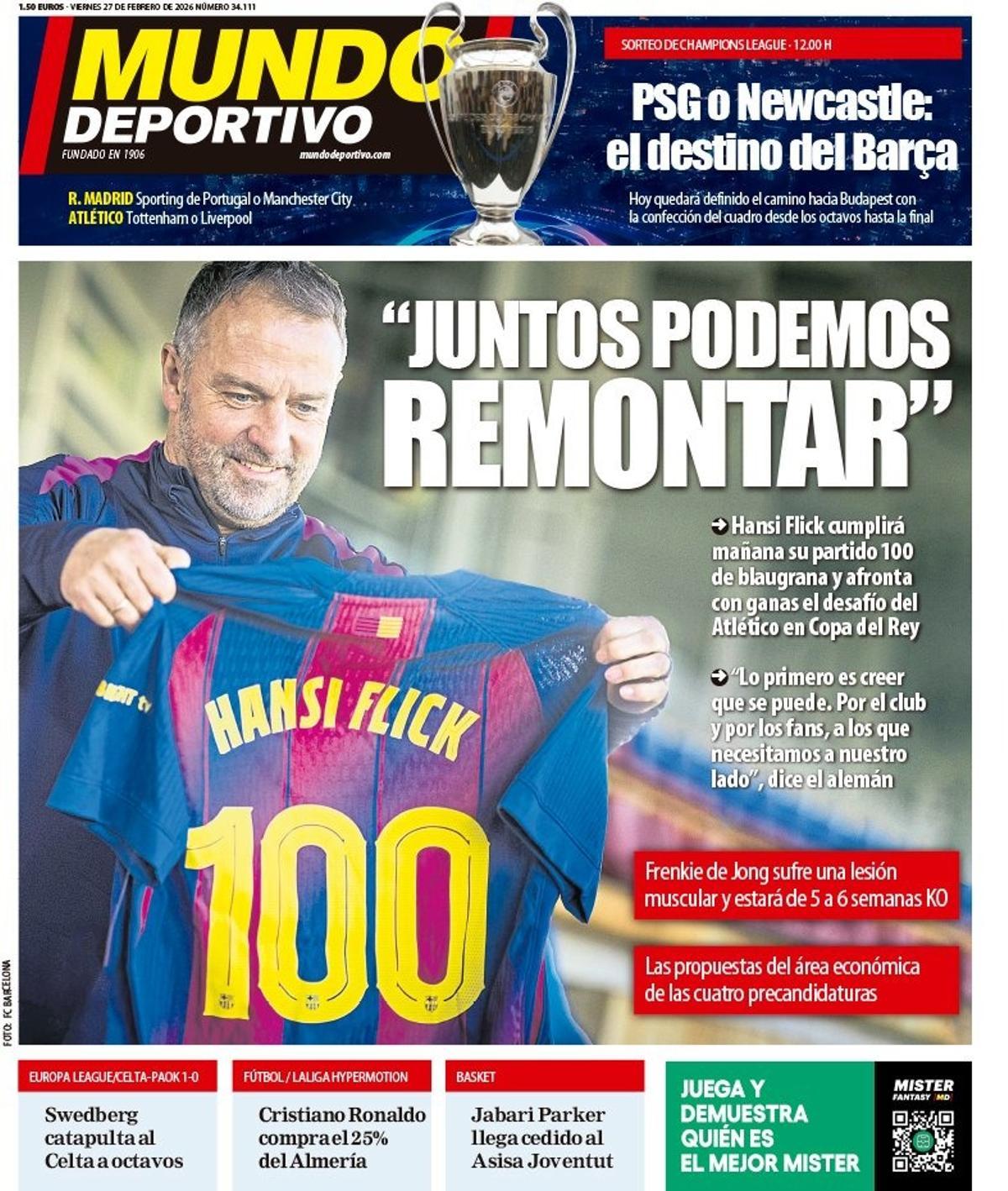 Estas son las portadas de la prensa deportiva de hoy Estas son las portadas de la prensa deportiva de hoy