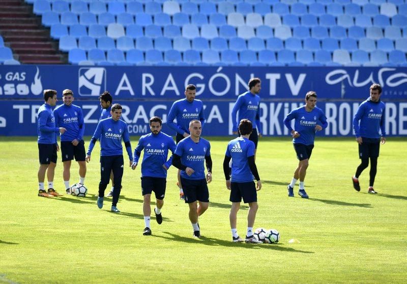 El Real Zaragoza se prepara para el 'derbi' de mañana