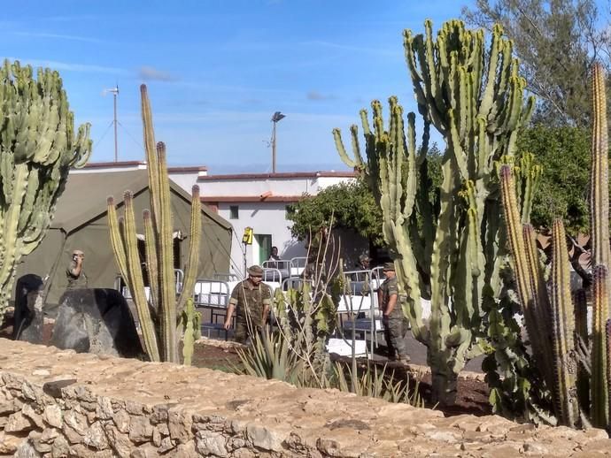 Campamento para migrantes desmantelado en el Albergue de Tefía