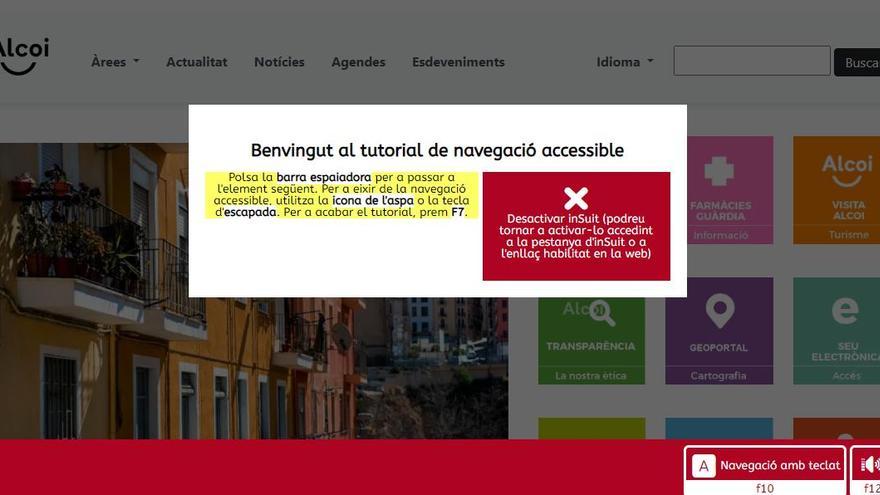 El reconocimiento nacional para la web municipal de Alcoy por su accesibilidad