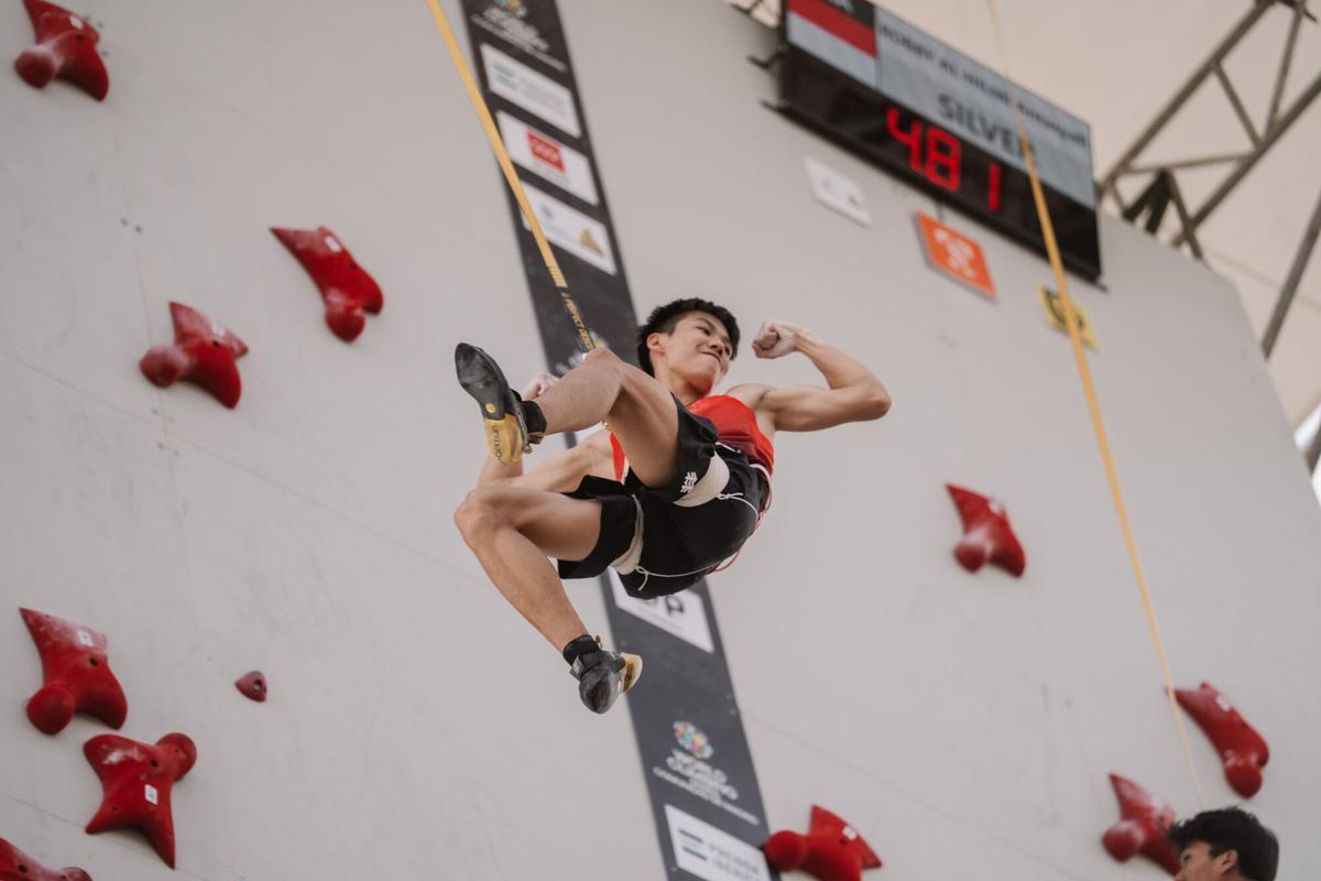 Shouhong Chu se alza con el oro masculino de velocidad en la World Climbing Series Comunidad de Madrid 2026