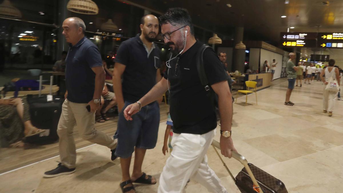 Gattuso este domingo tras aterrizar en Valencia