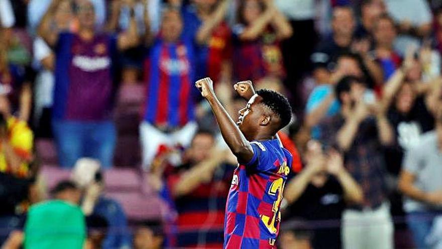 El jove de setze anys Ansu Fati va jugar el seu primer partit de titular i va veure porta als tres minuts de començar el partit. Amb aquesta diana ja en suma dues a la Lliga.