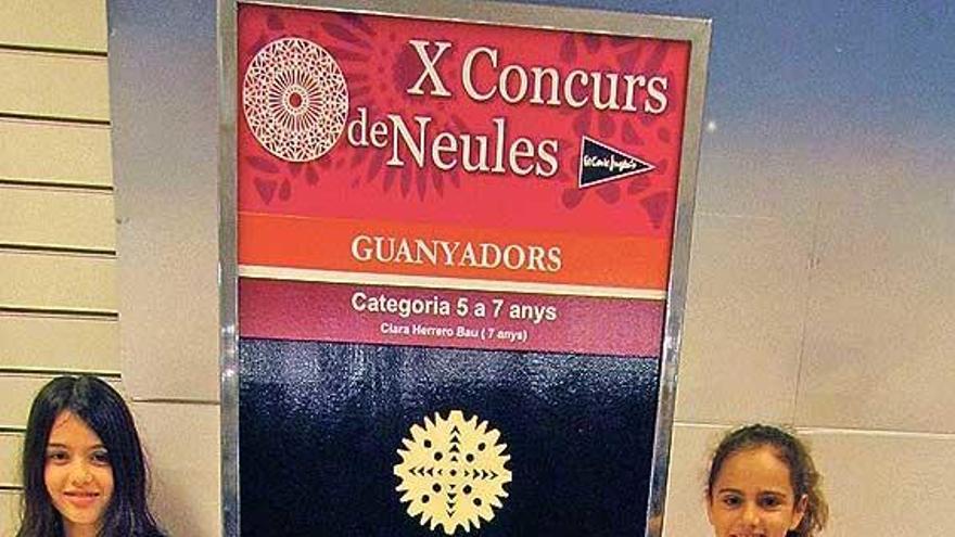 Ganadores del concurso de neules.