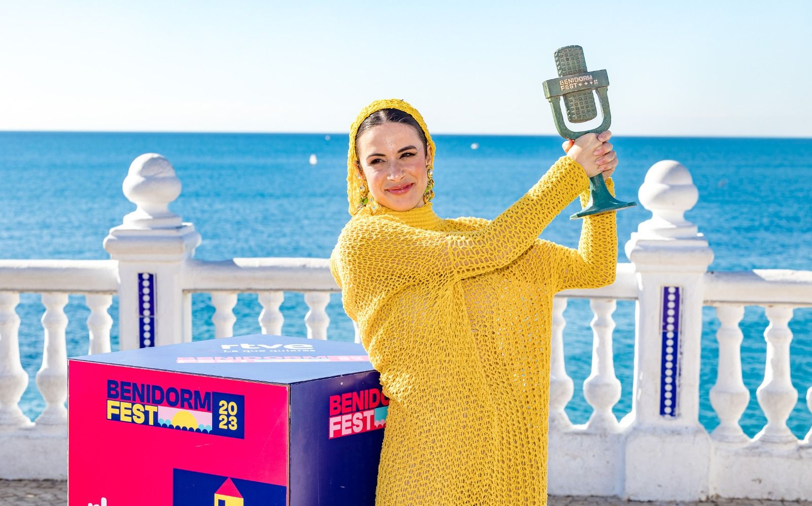 Blanca Paloma en la rueda de prensa como ganadora del Benidorm Fest 2023