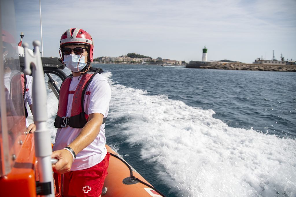 Simulacro rescate Salvamento Marítimo y cruz roja