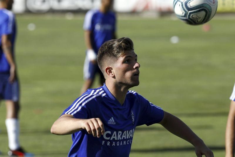 Entreno de hoy del Real Zaragoza en la Ciudad Deportiva.