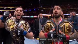 Islam Makhachev e Ilia Topuria, dobles campeones de la UFC