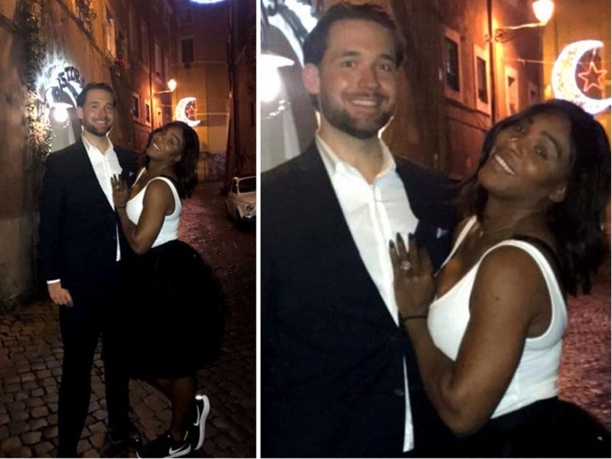 Serena Williams y su prometido Alexis Ohanian