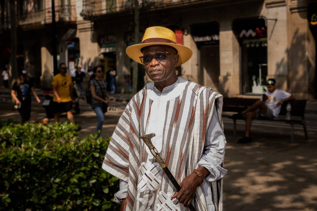 Serigne Mama Mor Mbaye, psicólogo clínico senegalés, el pasado miércoles en Barcelona.