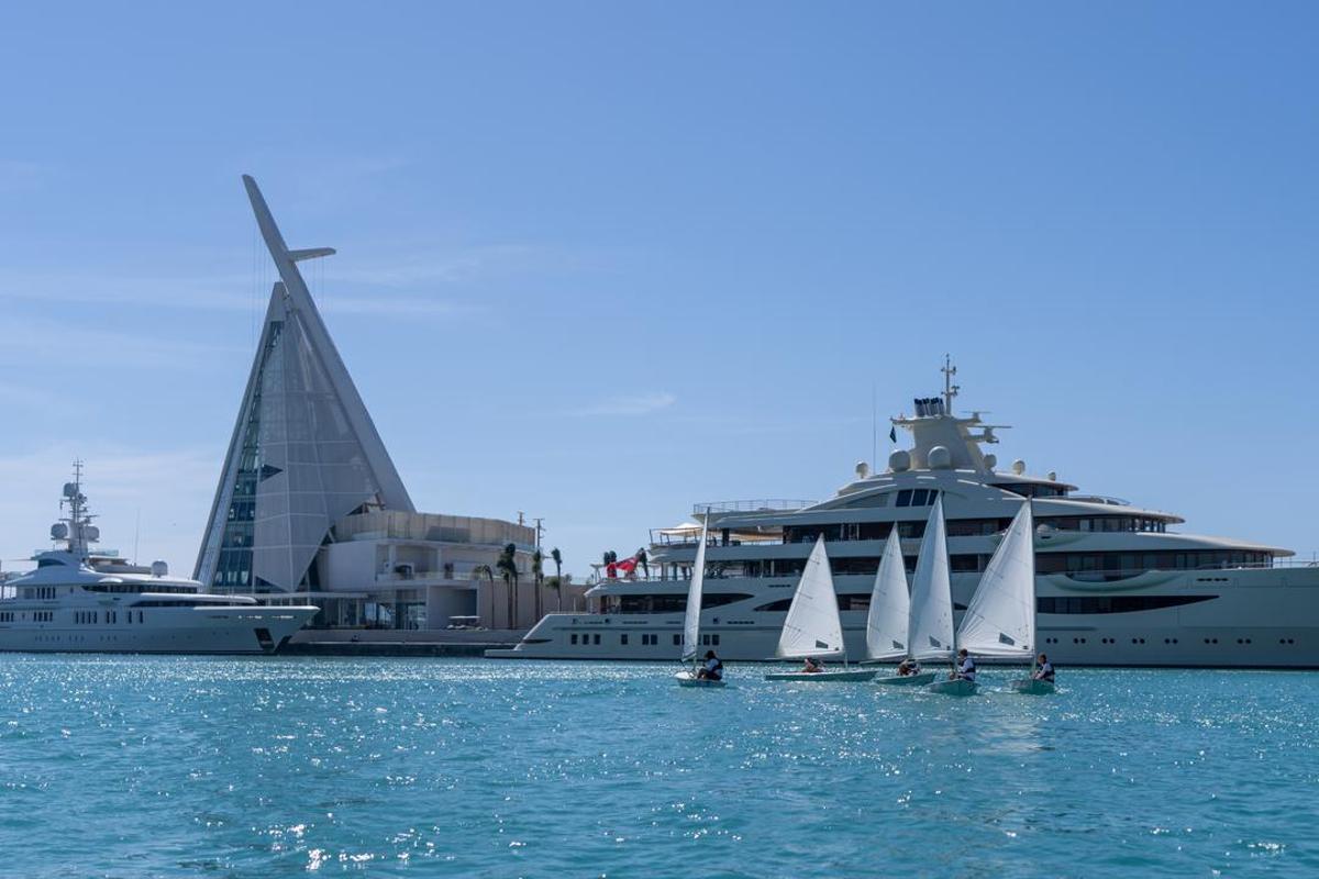 Instalaciones del Jeddah Yacht Club de Aarabia Saudí, donde a finales de noviembre se celebra la segunda regata preliminar de la Copa América de vela.