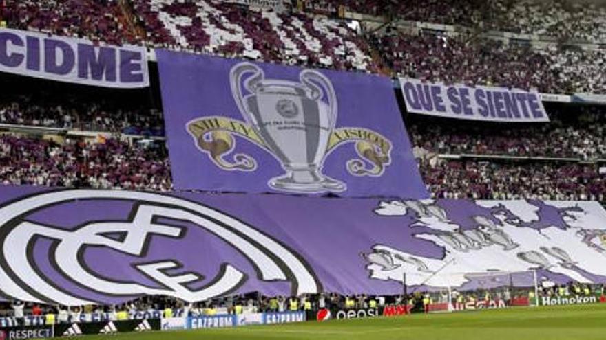 El tifo del Bernabéu.