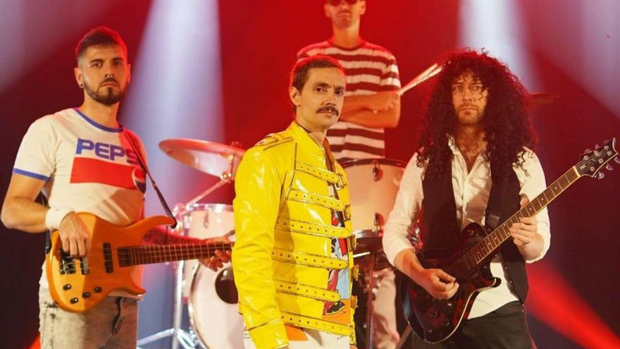 La banda Bulsara, que actúa hoy en Redondela con su tributo a Queen.
