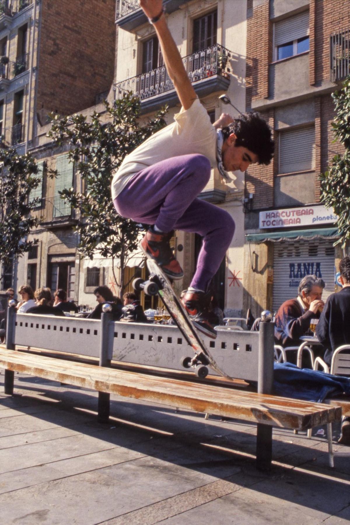 Oski Collado, en la plaza del Sol, en 1987