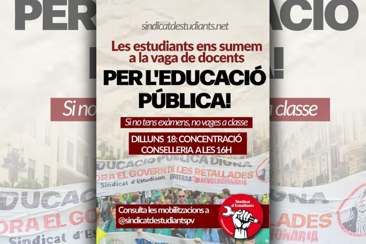 Convocatoria de la huelga de estudiantes por el Sindicato de Estudiantes