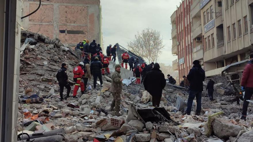 Imagen de una ciudad turca afectada por el terremoto.