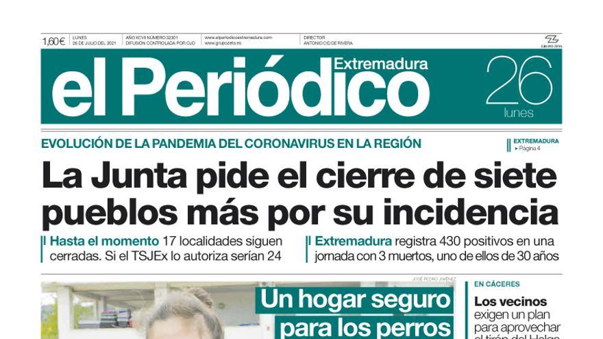 Consulta la portada correspondiente al día 26 de julio del 2021