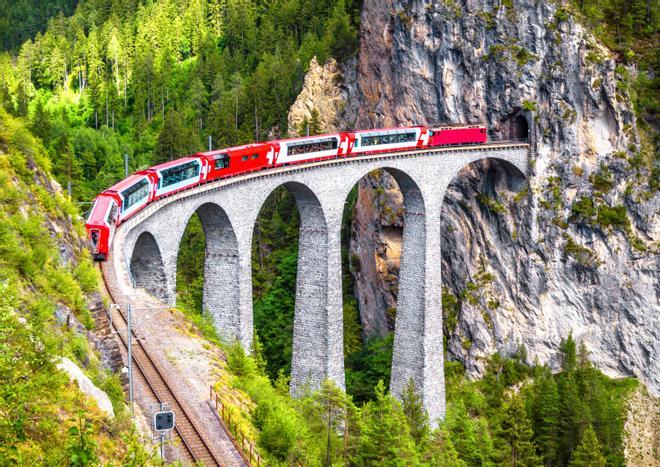 Bernina express, tren patrimonio de la humanidad, Suiza