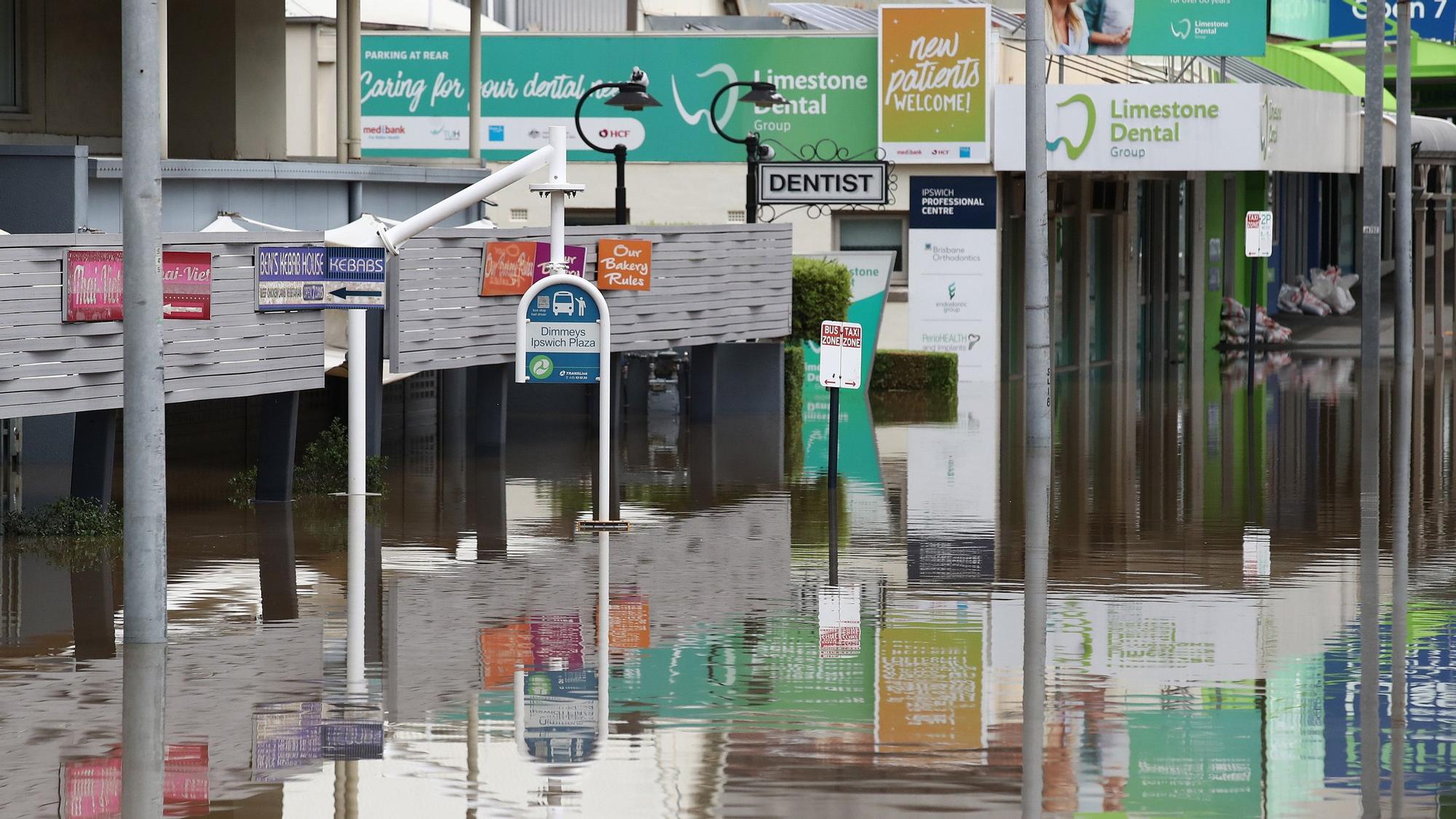 Inundaciones en el este de Brisbane, en Australia.