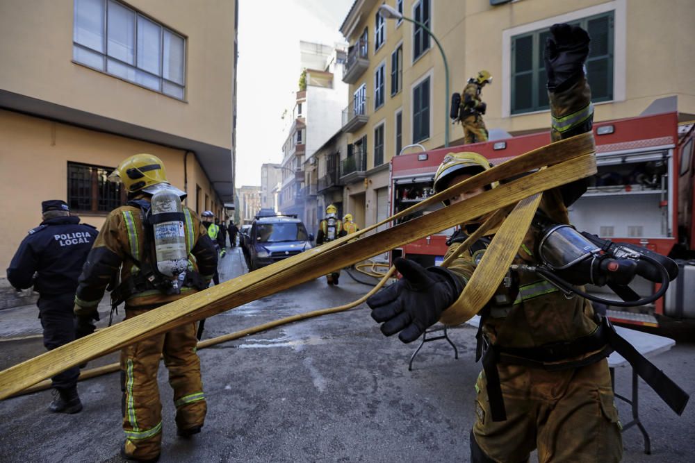 Incendio en un garaje en Palma