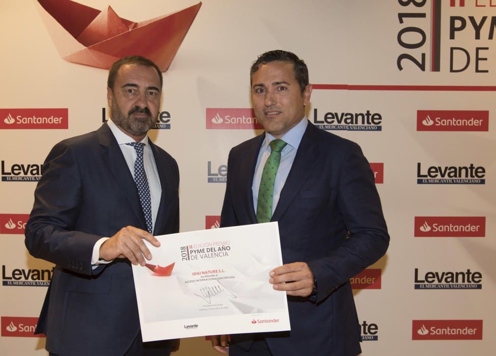 Premios Santander a la Pyme del Año de València 2018 junto a la Cámara de Comercio y en colaboración con Levante-EMV