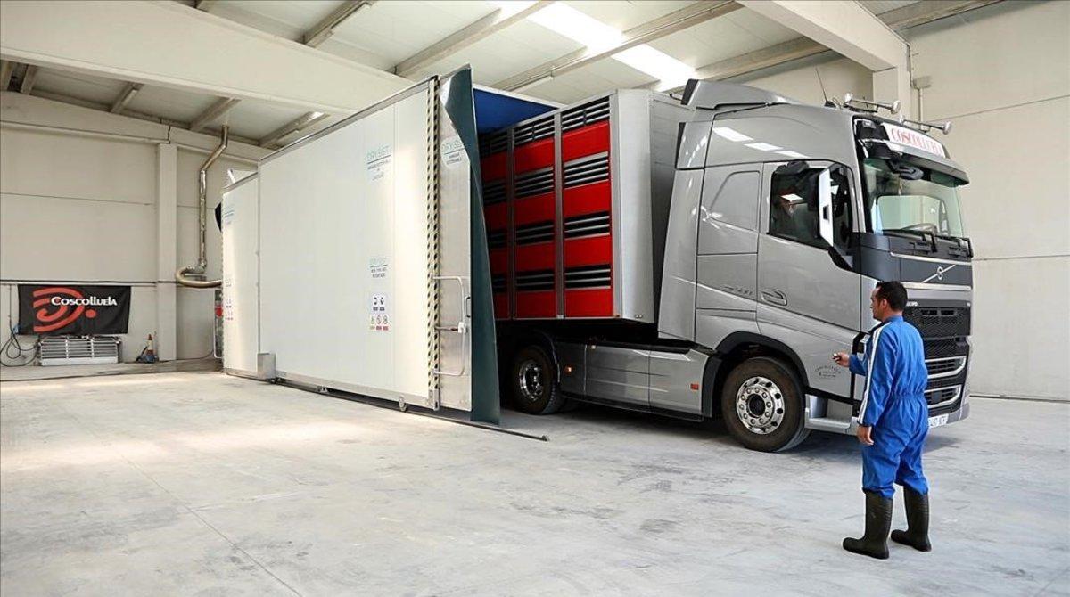 Planta de biocontención de Tauste, en Zaragoza, en la que trabajan conjuntamente la empresa de transporte Cosculluela y Piensos Costa. Planta de biocontención de Tauste, en Zaragoza, en la que trabajan conjuntamente la empresa de transporte Cosculluela y Piensos Costa.