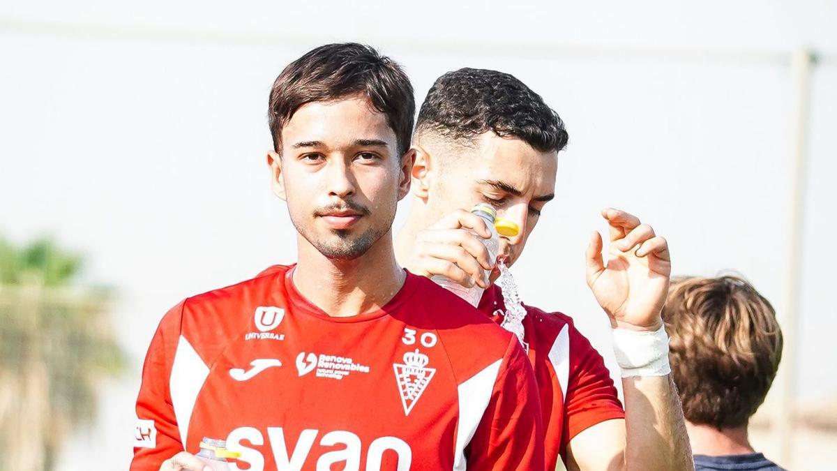 Joao Pedro Palmberg, centrocampista del Real Murcia, esta temporada.