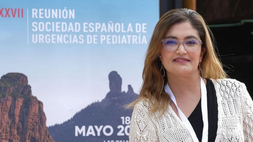 La doctora Sabrina González, ayer, en el Palacio de Congresos de Canarias.