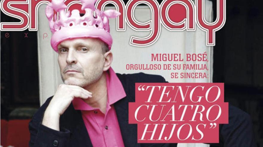 Bosé en la publicación de Shangay