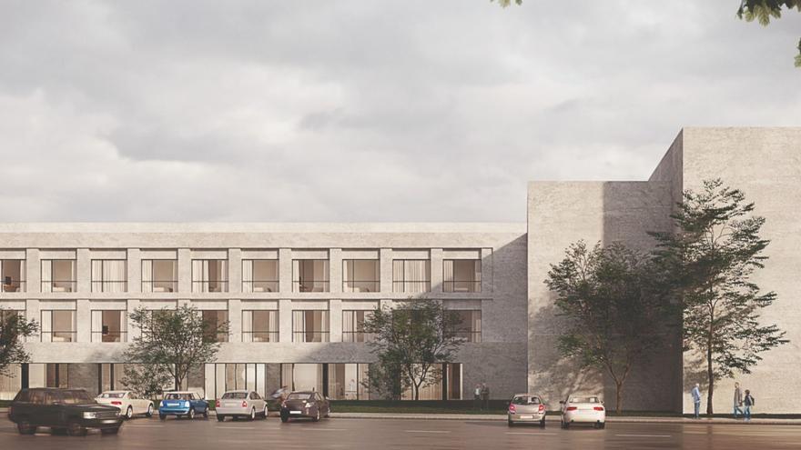 Recreación de una residencia de la Fundación Amancio Ortega.