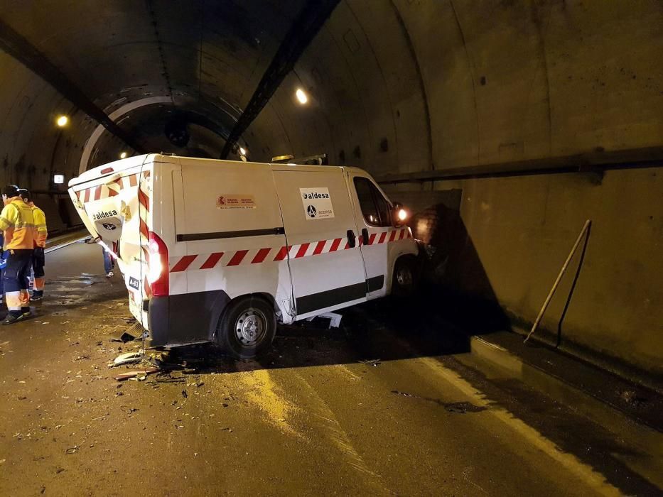 Accidente túneles del Padrún en A66