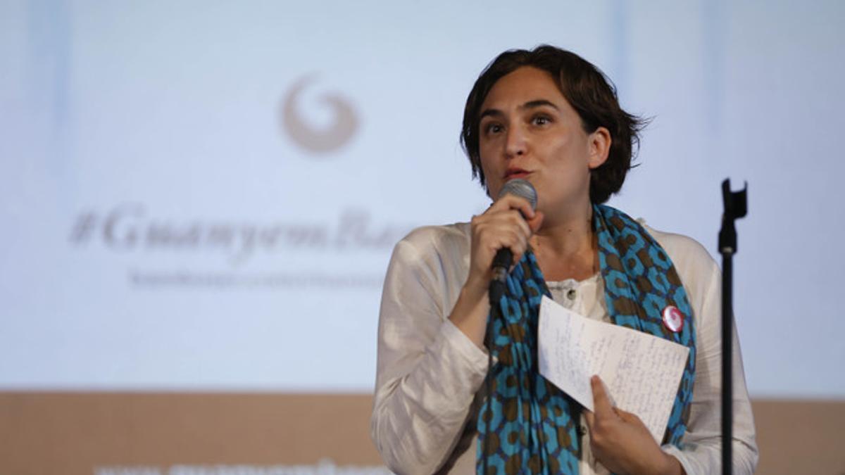 Ada Colau, durante la presentación del nuevo partido Guanyem Barcelona, el pasado 26 de junio.