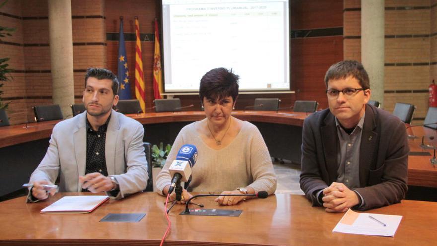 Francesc Coral, Montse Mindan i Marc Danés, a l&#039;ajuntament.