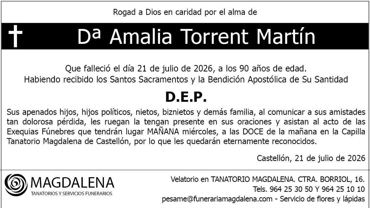 Dª Amalia Torrent Martín