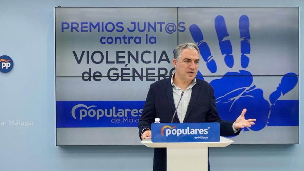 Elías Bendodo durante la presentación de la campaña.