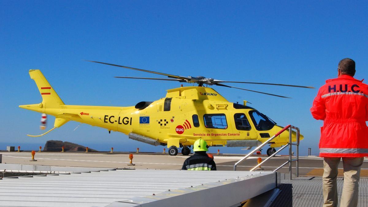 La helisuperficie del HUC acogió 237 aterrizajes de los helicópteros del SUC durante 2025