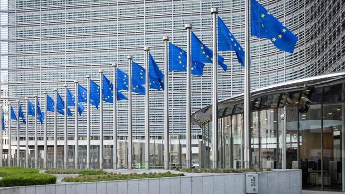 Entrada de las instituciones europeas en Bruselas.