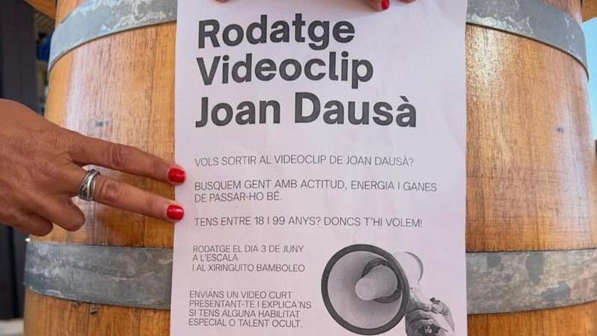 El cartell anunciant el rodatge.