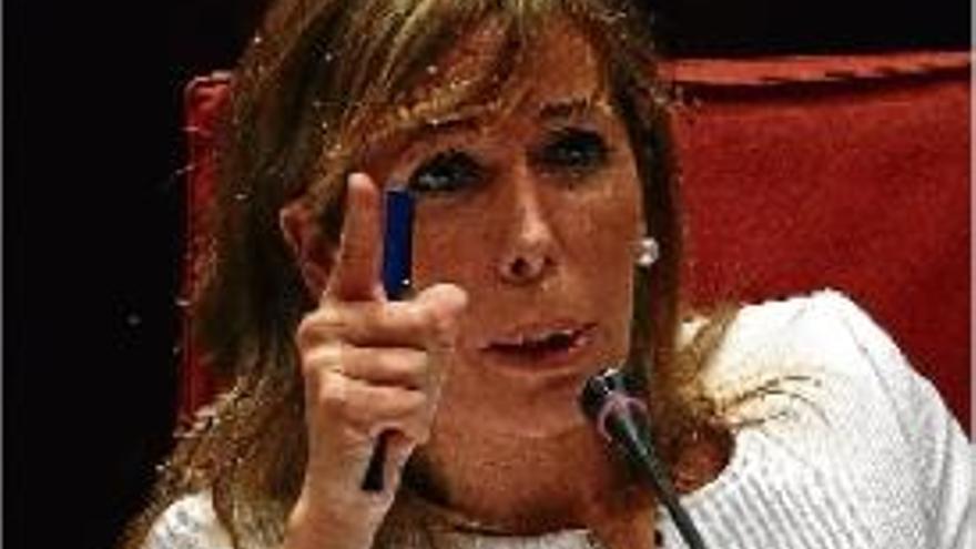 La presidenta del PPC, Alícia Sánchez-Camacho, ahir al Parlament