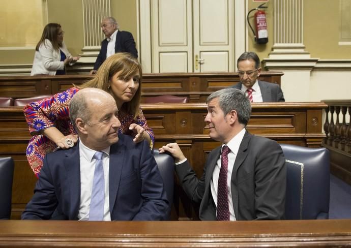 Delia Padrón Pleno del Parlamento de Canarias , Santa Cruz de Tenerife , presidente Fernando Clavijo CC