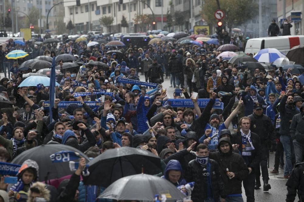 Llegada del Real Oviedo al Tartiere