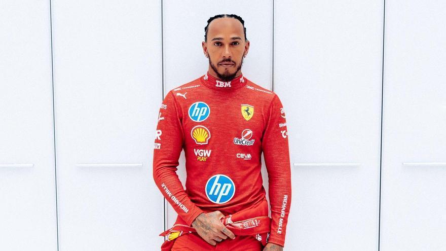 Hamilton ya viste de rojo Ferrari e inicia una nueva era en la Fórmula 1
