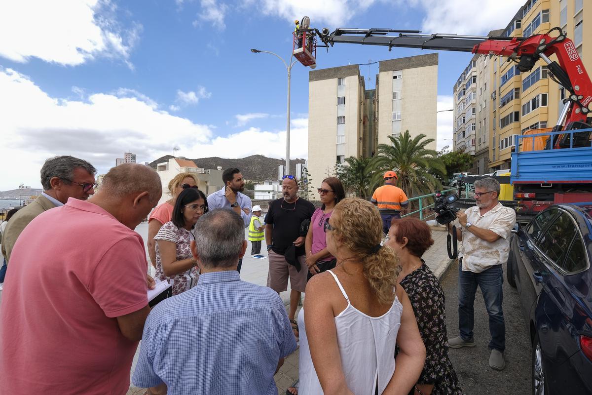 Visita institucional de Carolina Darias para supervisar unas obras