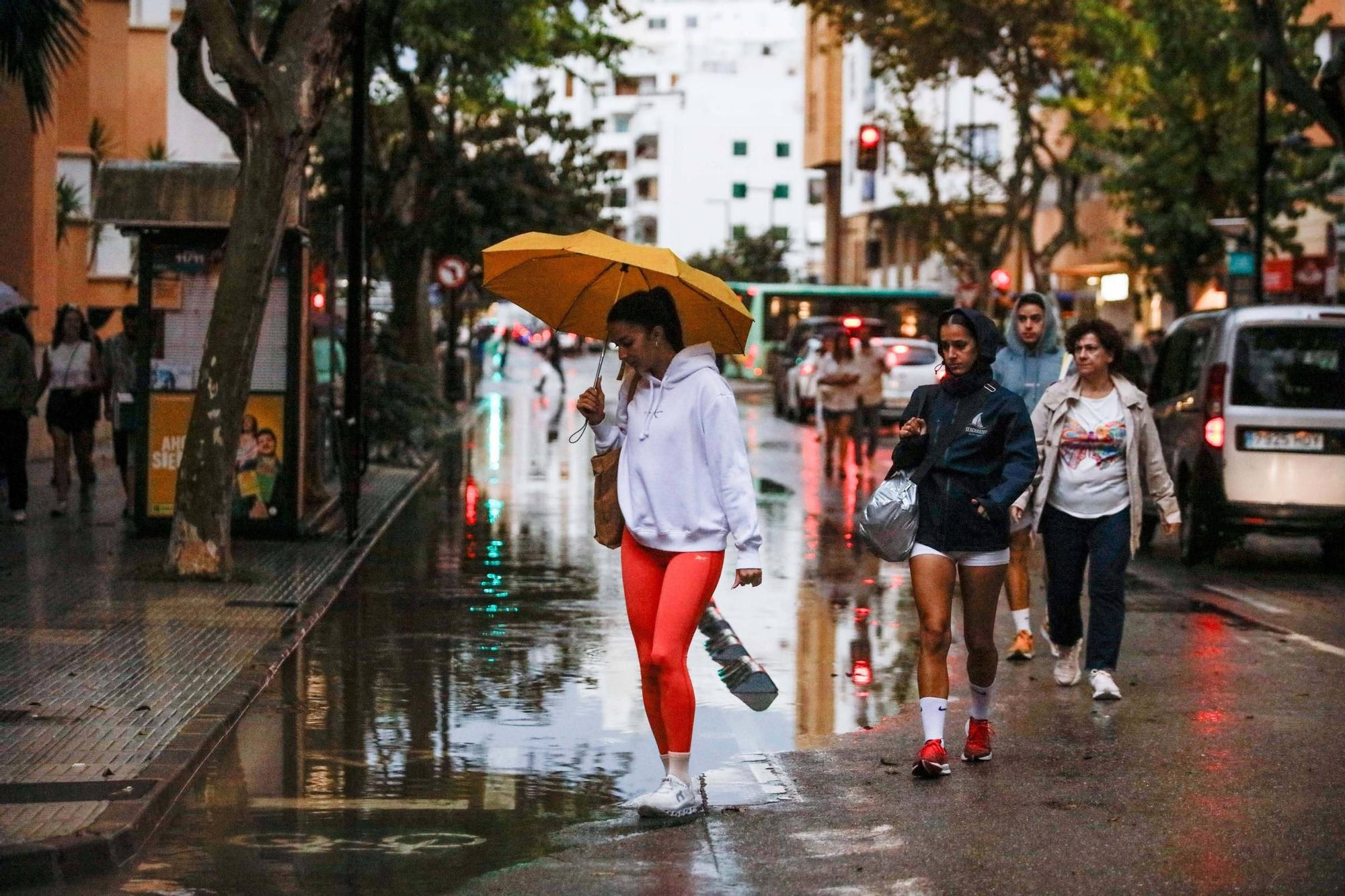 Las imágenes de la dana 'Alice' en la tarde del sábado en Ibiza